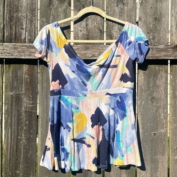 Torrid Babydoll Super Soft Tie-Front Off-Shoulder Top | M 00 - Picture 4 of 4